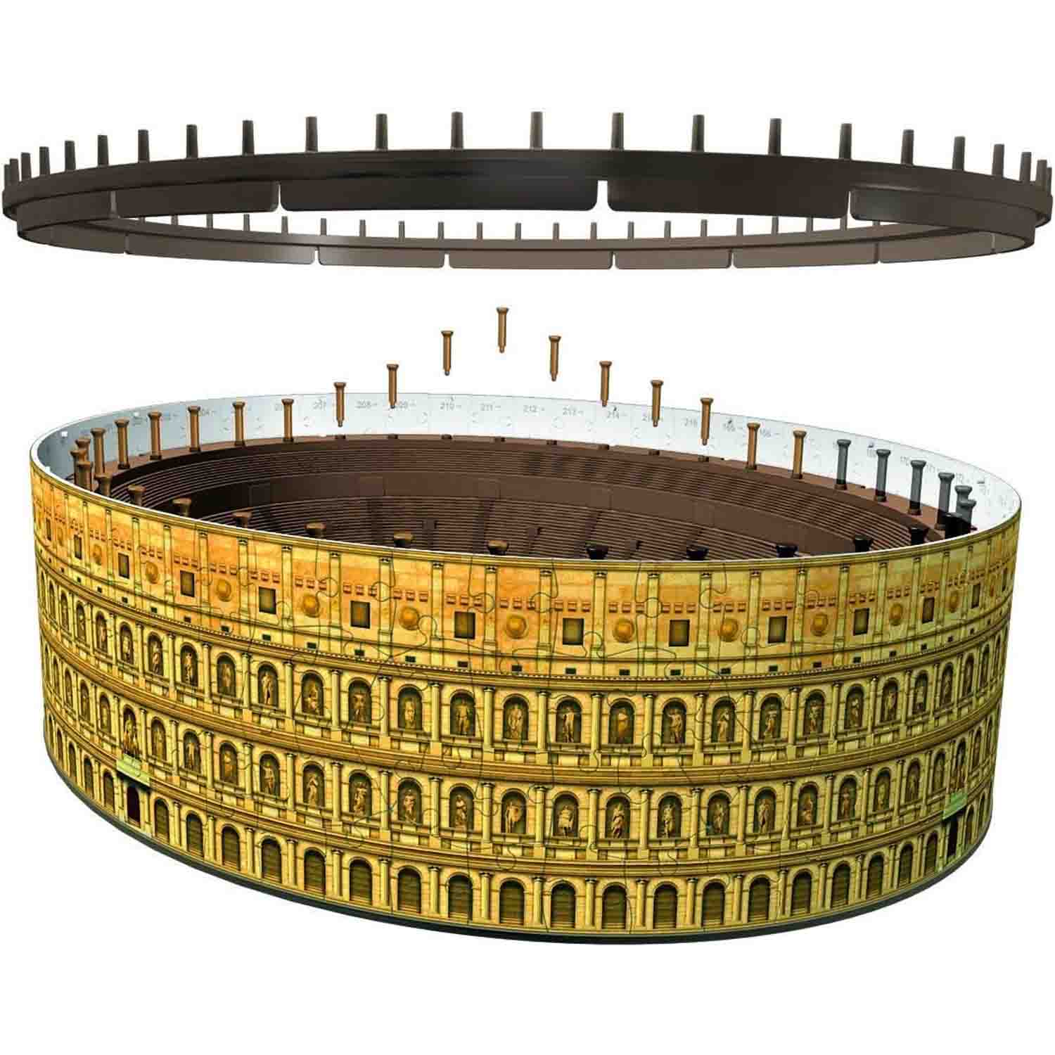 PUZZLE 3D LED COLOSSEUM, 216 PIESE - RAVENSBURGER (RVS3D11148) - Libelula Vesela - Jucarii