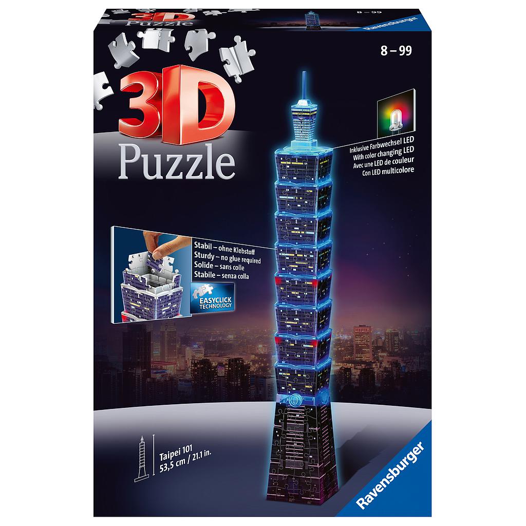 PUZZLE 3D LED TAIPEI, 216 PIESE - RAVENSBURGER (RVS3D11149) - Libelula Vesela - Jucarii