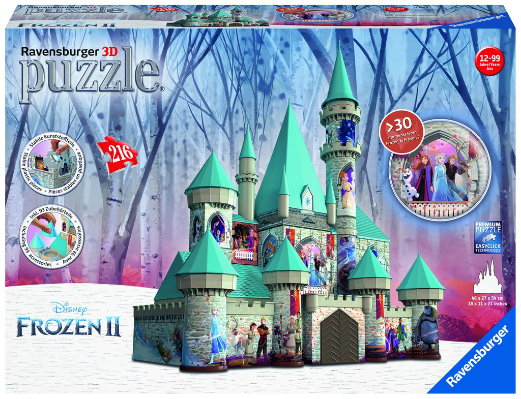 PUZZLE 3D CASTEL FROZEN 2, 216 PCS - RAVENSBURGER (RVS3D11156) - Libelula Vesela - Jucarii