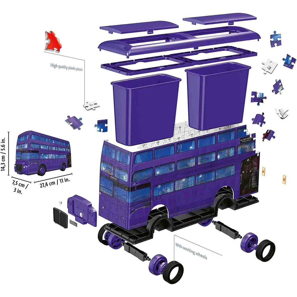 PUZZLE 3D HARRY POTTER AUTOBUZ, 216 PIESE - RAVENSBURGER (RVS3D11158) - Libelula Vesela - Jucarii