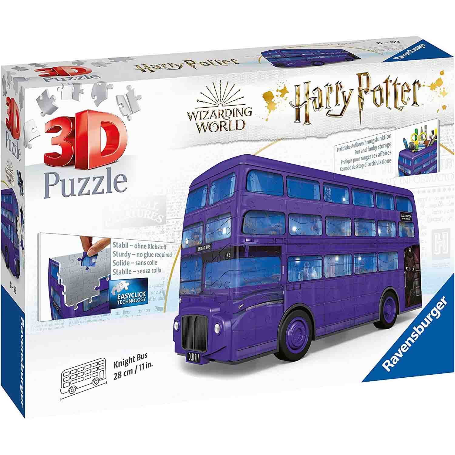 PUZZLE 3D HARRY POTTER AUTOBUZ, 216 PIESE - RAVENSBURGER (RVS3D11158) - Libelula Vesela - Jucarii