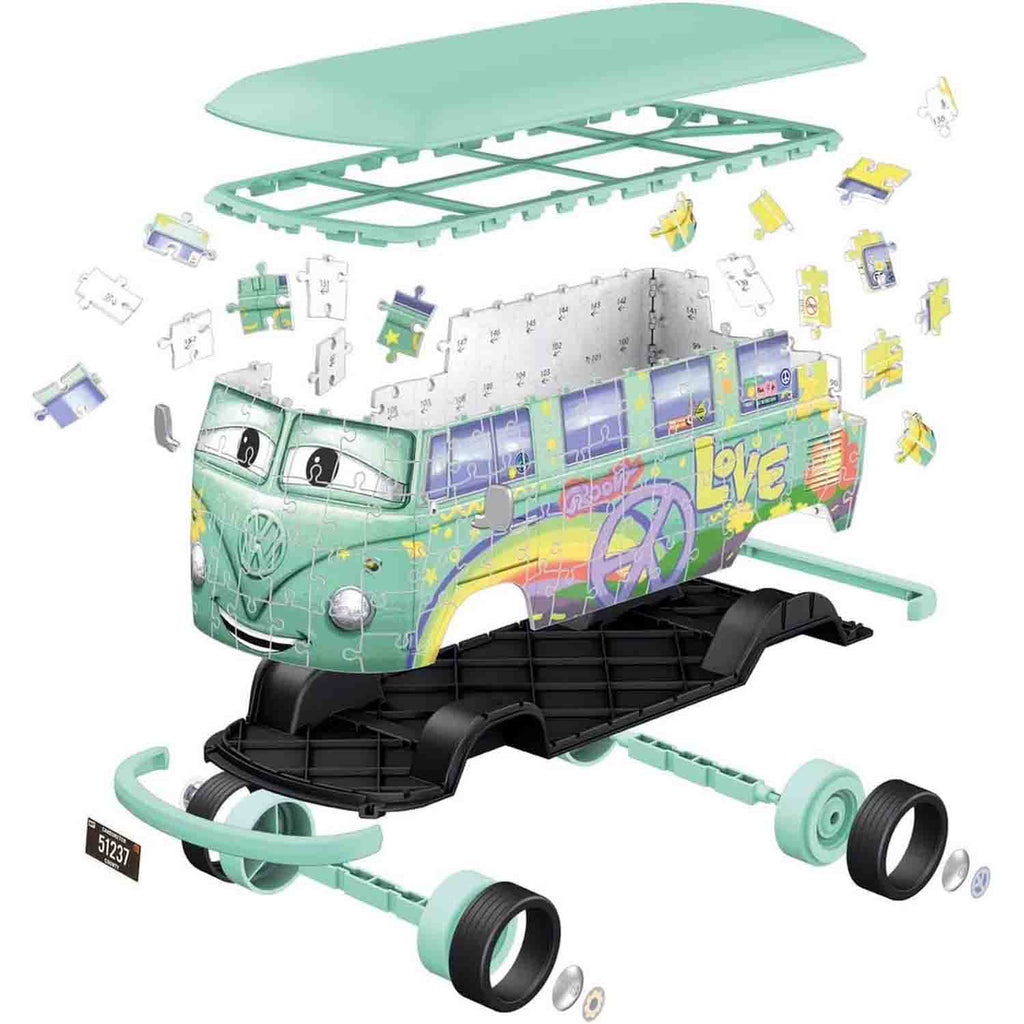 PUZZLE 3D VOLKSWAGEN T1, 162 PIESE - RAVENSBURGER (RVS3D11185) - Libelula Vesela - Jucarii