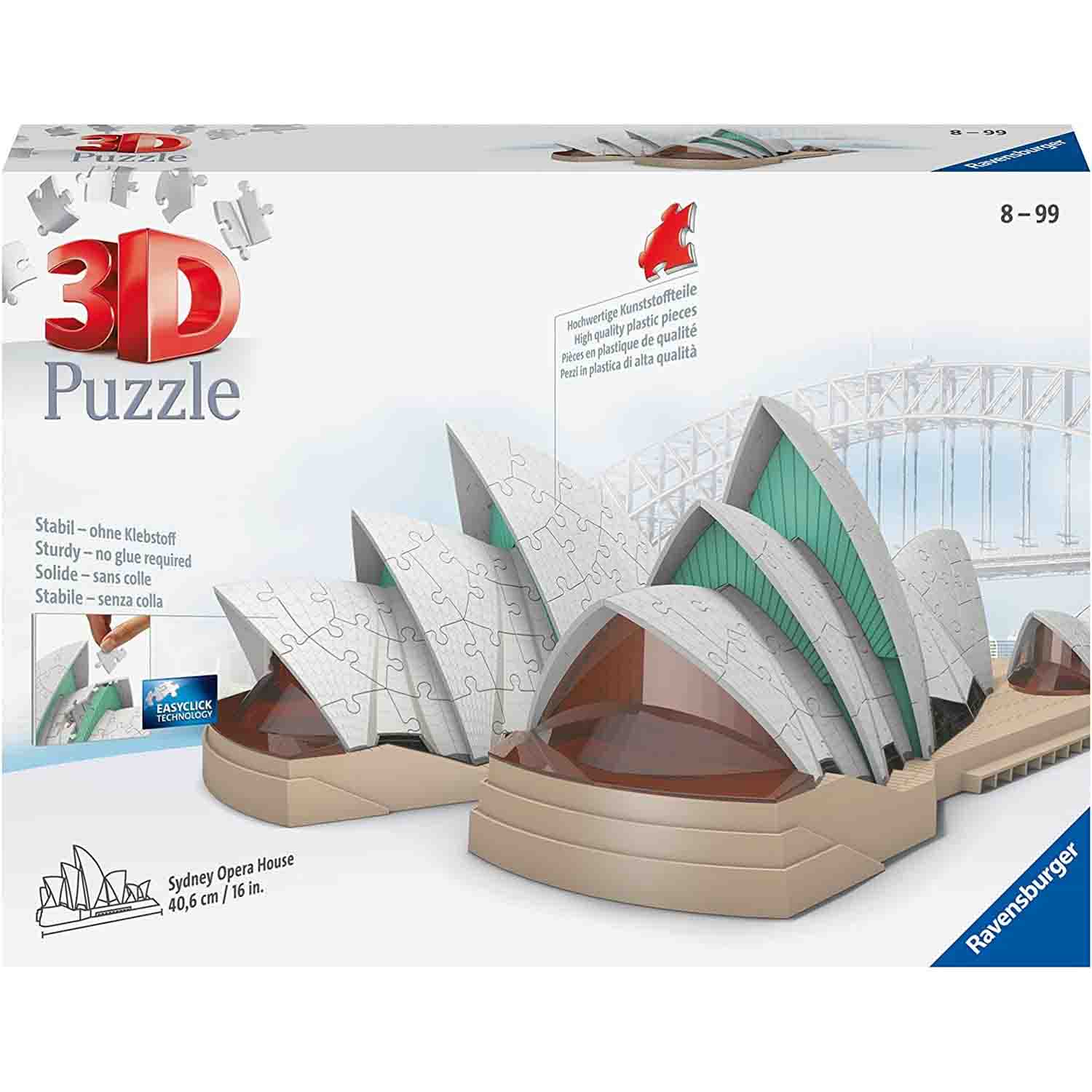 PUZZLE 3D OPERA SYDNEY, 216 PIESE - RAVENSBURGER (RVS3D11243) - Libelula Vesela - Jucarii