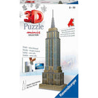 PUZZLE 3D MINI EMPIRE STATE BUILDING, 54 PIESE - RAVENSBURGER (RVS3D11271) - Libelula Vesela - Jucarii