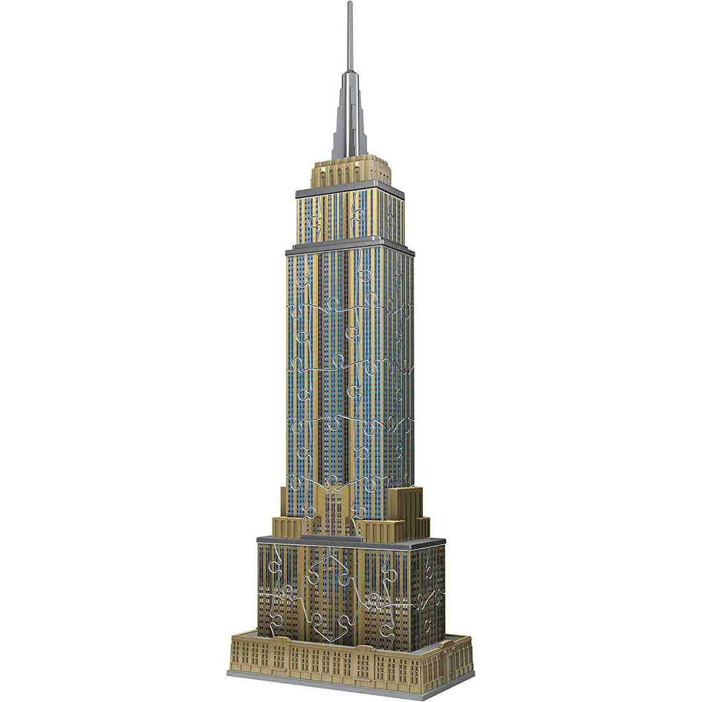 PUZZLE 3D MINI EMPIRE STATE BUILDING, 54 PIESE - RAVENSBURGER (RVS3D11271) - Libelula Vesela - Jucarii
