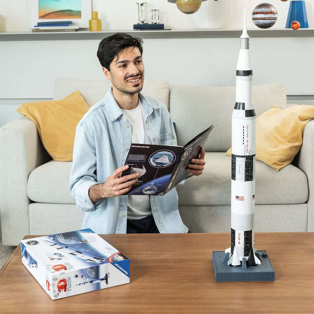 PUZZLE 3D APOLLO SATURN V, 440 PIESE - RAVENSBURGER (RVS3D11545) - Libelula Vesela - Jucarii