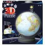 PUZZLE 3D CU LED GLOBUL PAMANTESC, 540 PIESE - RAVENSBURGER (RVS3D11549) - Libelula Vesela - Jucarii
