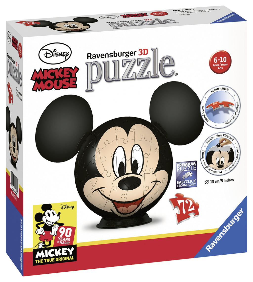 PUZZLE 3D MICKEY MOUSE, 72 PIESE - RAVENSBURGER (RVS3D11761) - Libelula Vesela - Jucarii