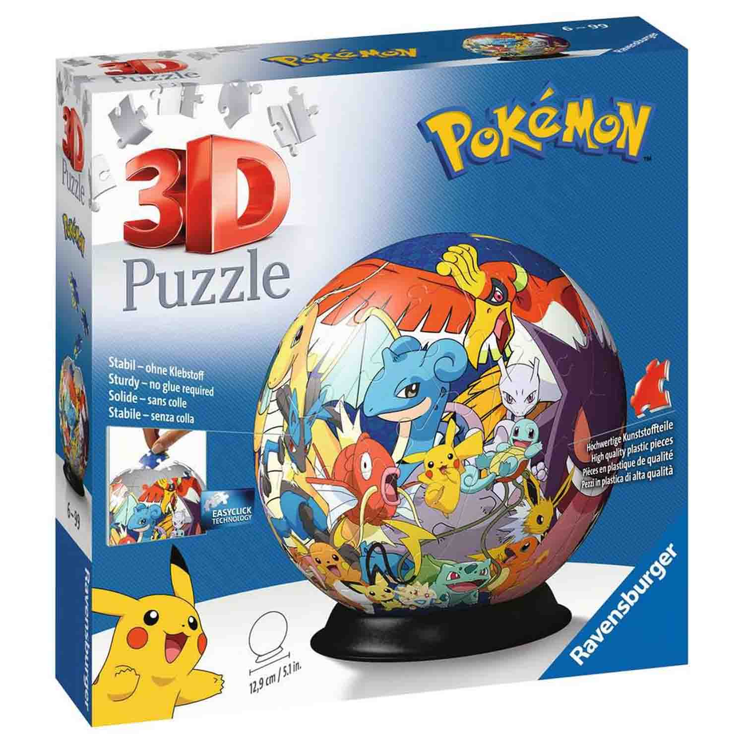 PUZZLE 3D POKEMON, 72 PIESE - RAVENSBURGER (RVS3D11785) - Libelula Vesela - Jucarii