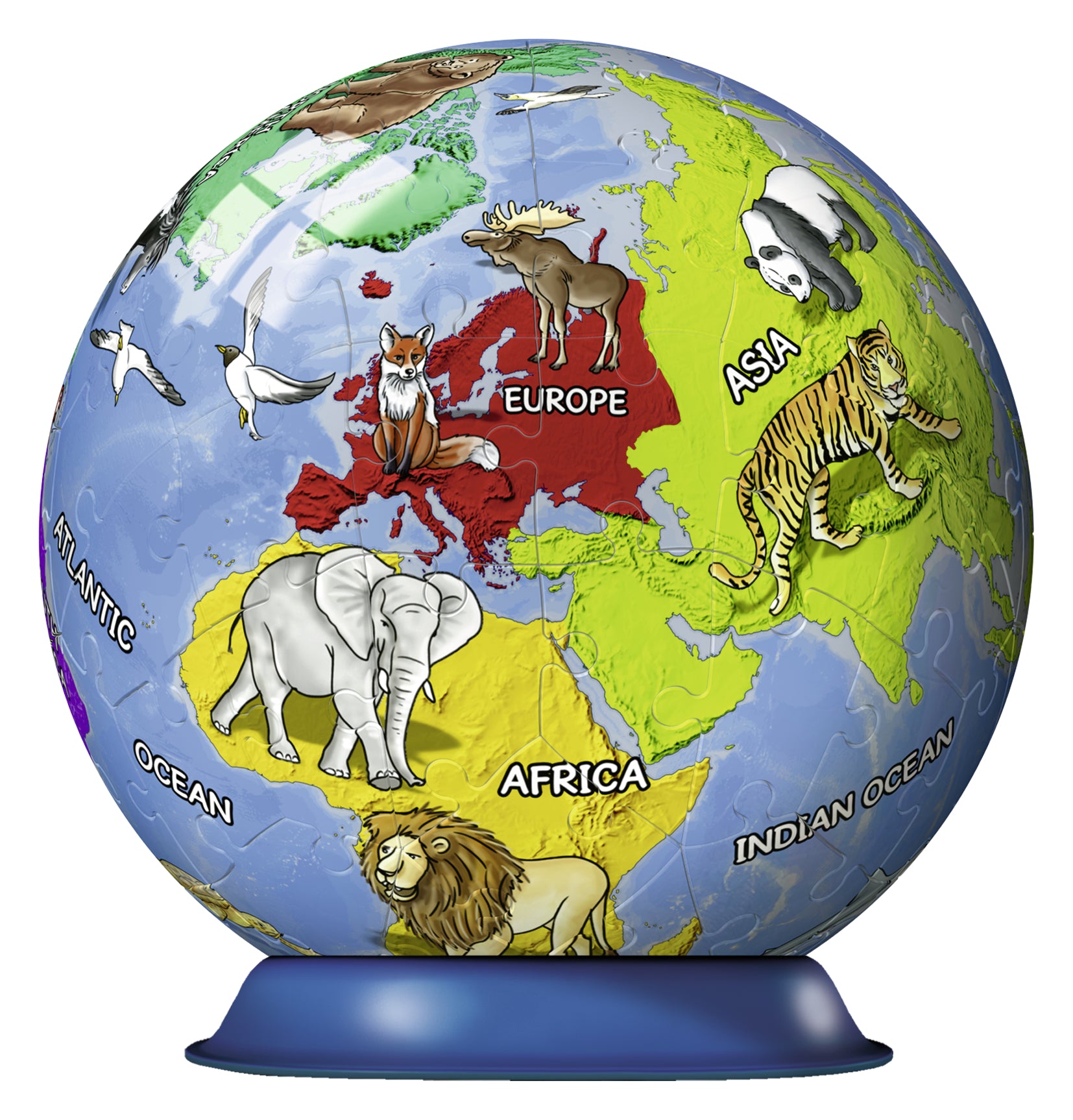 PUZZLE 3D GLOB, 72 PIESE - RAVENSBURGER (RVS3D11840) - Libelula Vesela - Jucarii