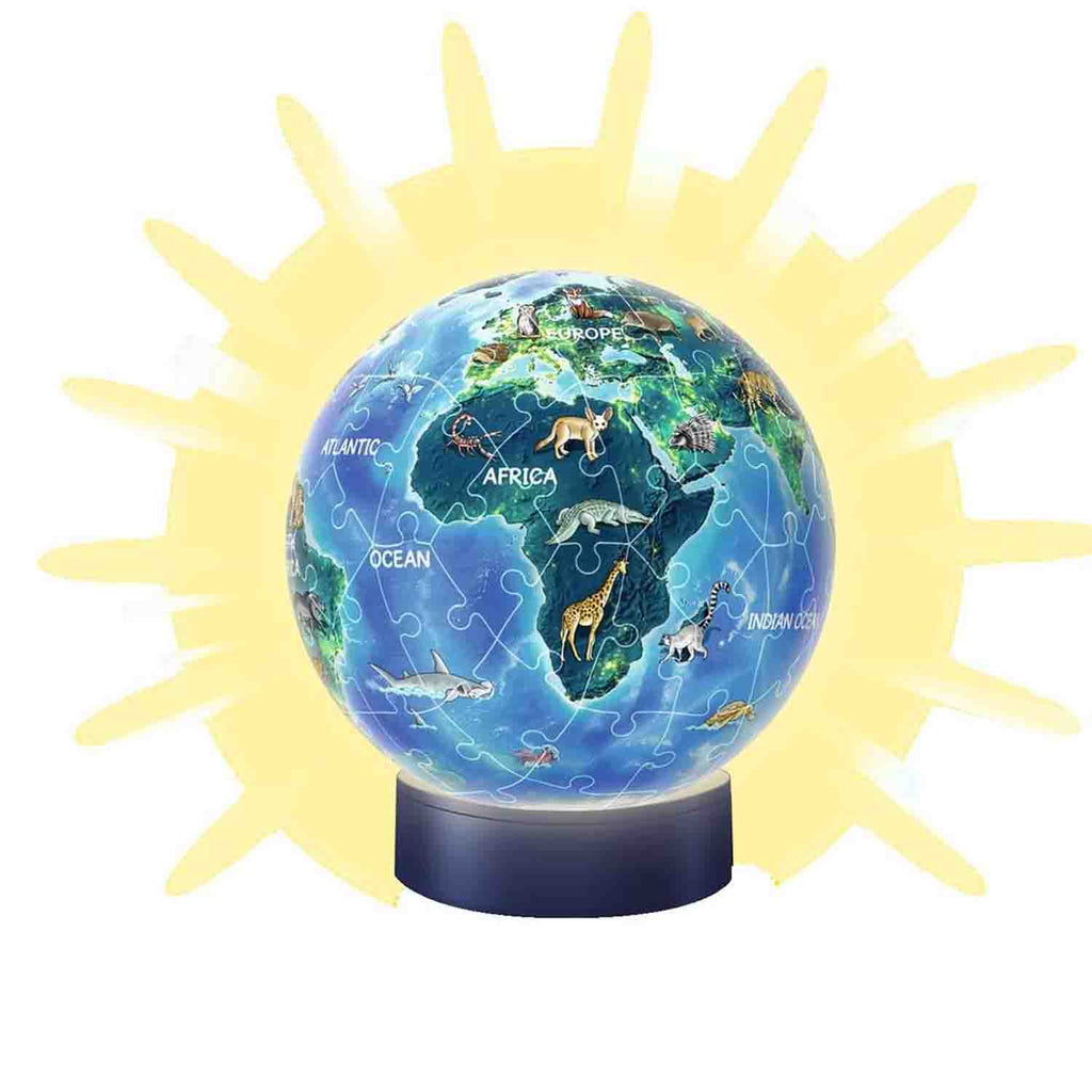 PUZZLE 3D LUMINOS PLANETA PAMANT, 72 PIESE - RAVENSBURGER (RVS3D11844) - Libelula Vesela - Jucarii