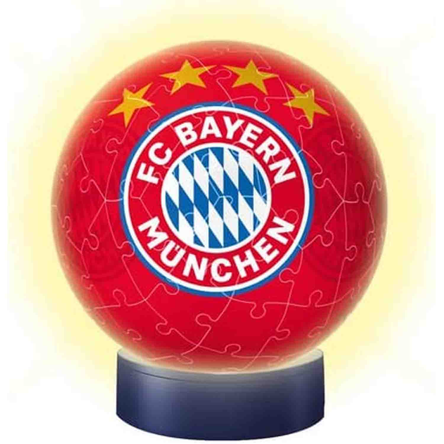 PUZZLE 3D LUMINOS FC BAYERN, 72 PIESE - RAVENSBURGER (RVS3D12177) - Libelula Vesela - Jucarii