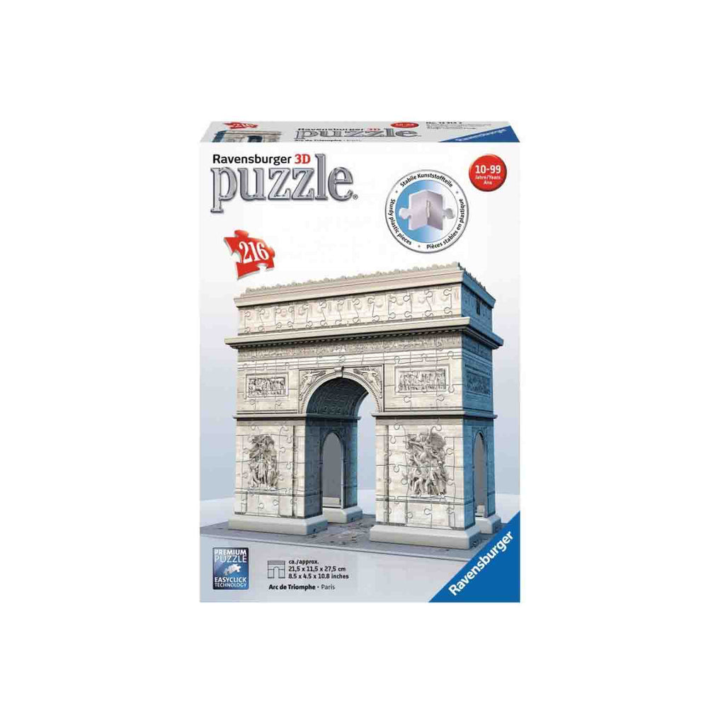 PUZZLE 3D ARCUL DE TRIUMF, 216 PIESE - RAVENSBURGER (RVS3D12514) - Libelula Vesela - Jucarii