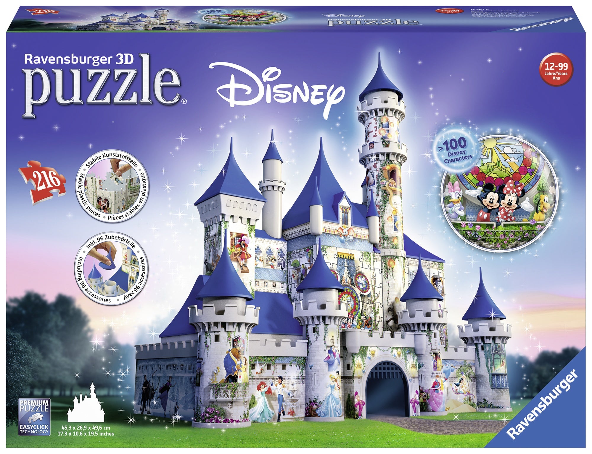 PUZZLE 3D CASTELUL DISNEY, 216 PIESE - RAVENSBURGER (RVS3D12587) - Libelula Vesela - Jucarii