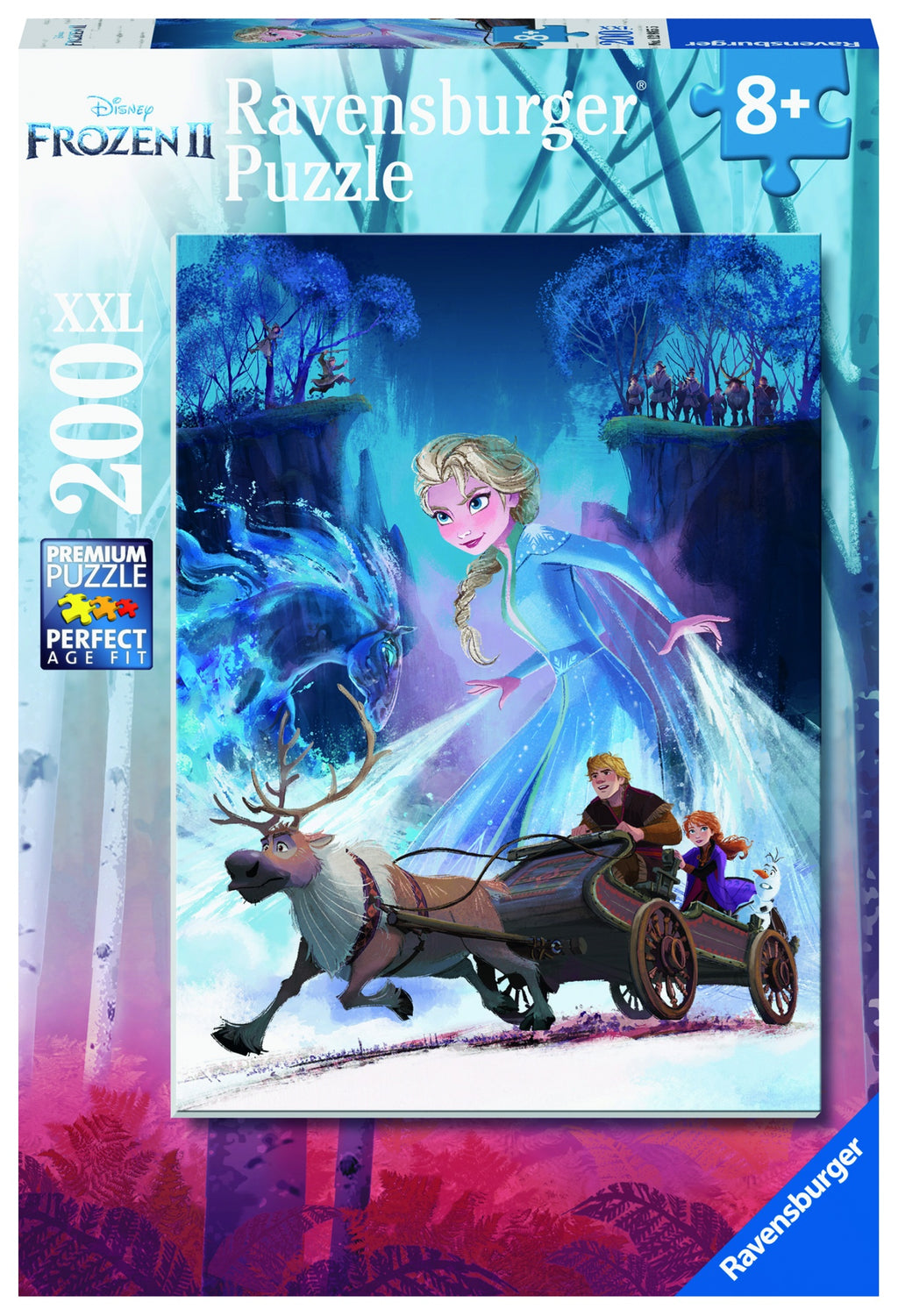 PUZZLE FROZEN 2, 200 PIESE - RAVENSBURGER (RVSPC12865) - Libelula Vesela - Jucarii
