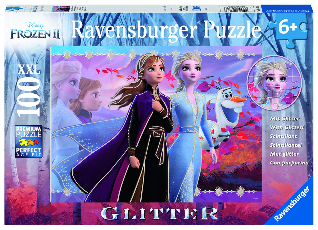 PUZZLE FROZEN 2 ELSA & ANNA, 100 PCS - RAVENSBURGER (RVSPC12868) - Libelula Vesela - Jucarii