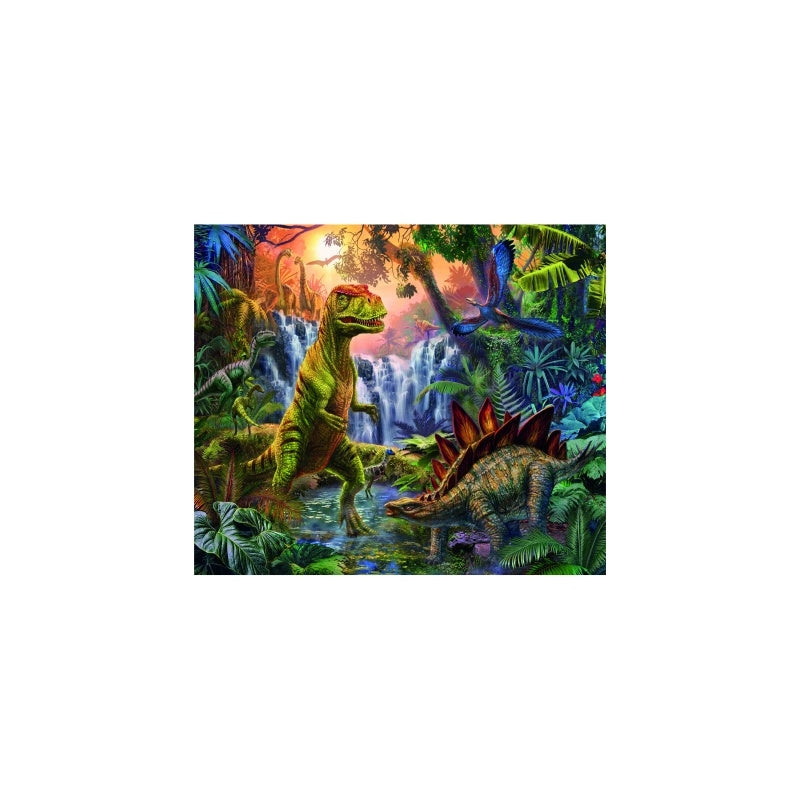 PUZZLE OAZA DINOZAURILOR, 100 PIESE - RAVENSBURGER (RVSPC12888) - Libelula Vesela - Jucarii