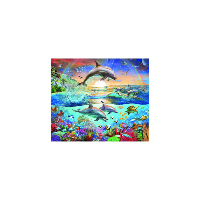 PUZZLE PARADISUL DELFINILOR, 300 PIESE - RAVENSBURGER (RVSPC12895) - Libelula Vesela - Jucarii