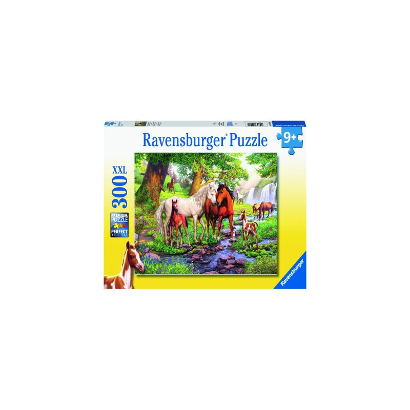 PUZZLE FAMILIE DE CAI LA RAU, 300 PIESE - RAVENSBURGER (RVSPC12904) - Libelula Vesela - Jucarii