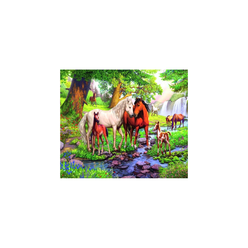 PUZZLE FAMILIE DE CAI LA RAU, 300 PIESE - RAVENSBURGER (RVSPC12904) - Libelula Vesela - Jucarii