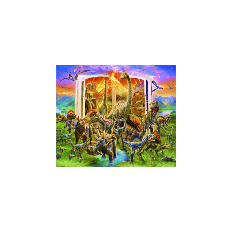 PUZZLE CARTEA DINOZAURILOR, 300 PIESE - RAVENSBURGER (RVSPC12905) - Libelula Vesela - Jucarii