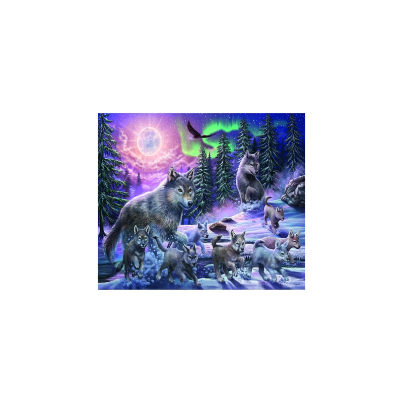 PUZZLE FAMILIE DE LUPI, 150 PIESE - RAVENSBURGER (RVSPC12908) - Libelula Vesela - Jucarii