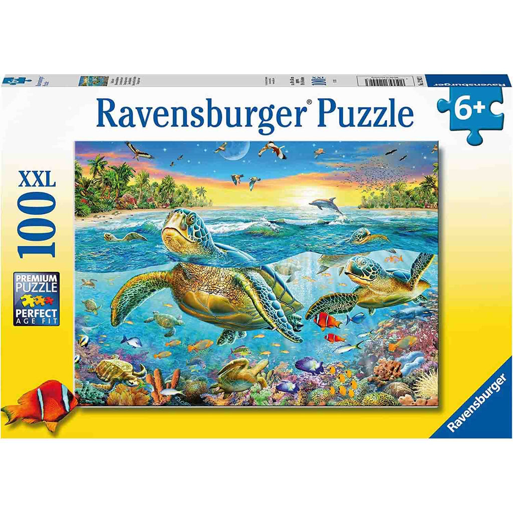 PUZZLE TESTOASE, 100 PIESE - RAVENSBURGER (RVSPC12942) - Libelula Vesela - Jucarii
