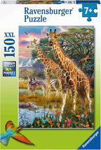 PUZZLE GIRAFE IN AFRICA, 150 PIESE - RAVENSBURGER (RVSPC12943) - Libelula Vesela - Jucarii