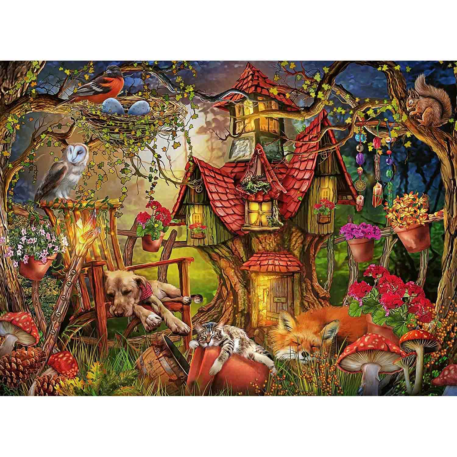 PUZZLE CASUTA, 200 PIESE - RAVENSBURGER (RVSPC12951) - Libelula Vesela - Jucarii