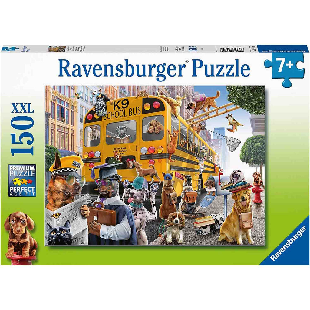 PUZZLE AUTOBUZUL SCOLAR AL ANIMALELOR, 150 PIESE - RAVENSBURGER (RVSPC12974) - Libelula Vesela - Jucarii
