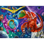 PUZZLE DINOZAURI IN SPATIU, 200 PIESE - RAVENSBURGER (RVSPC12976) - Libelula Vesela - Jucarii
