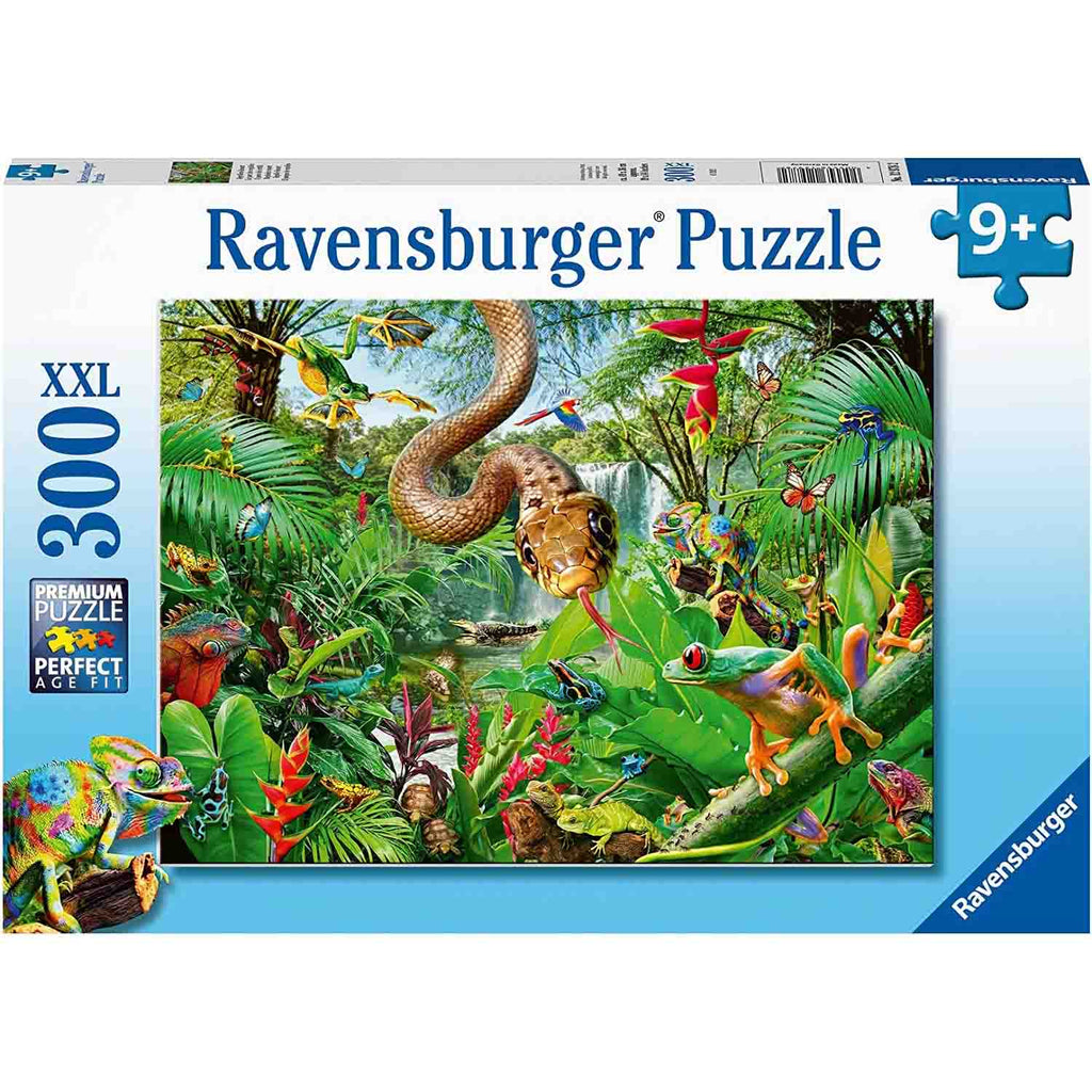 PUZZLE REPTILE, 300 PIESE - RAVENSBURGER (RVSPC12978) - Libelula Vesela - Jucarii
