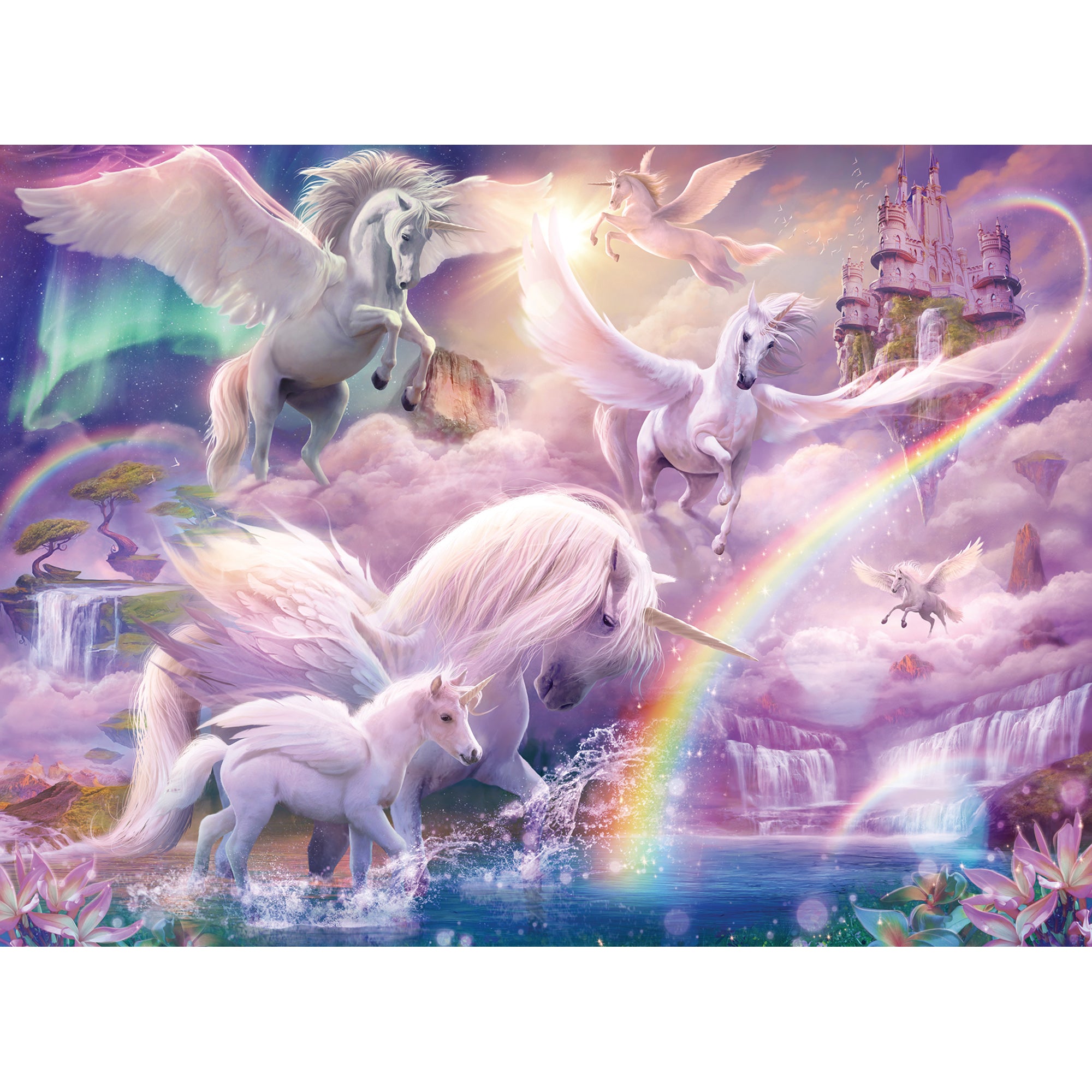 PUZZLE UNICORNI, 100 PIESE - RAVENSBURGER (RVSPC12979) - Libelula Vesela - Jucarii