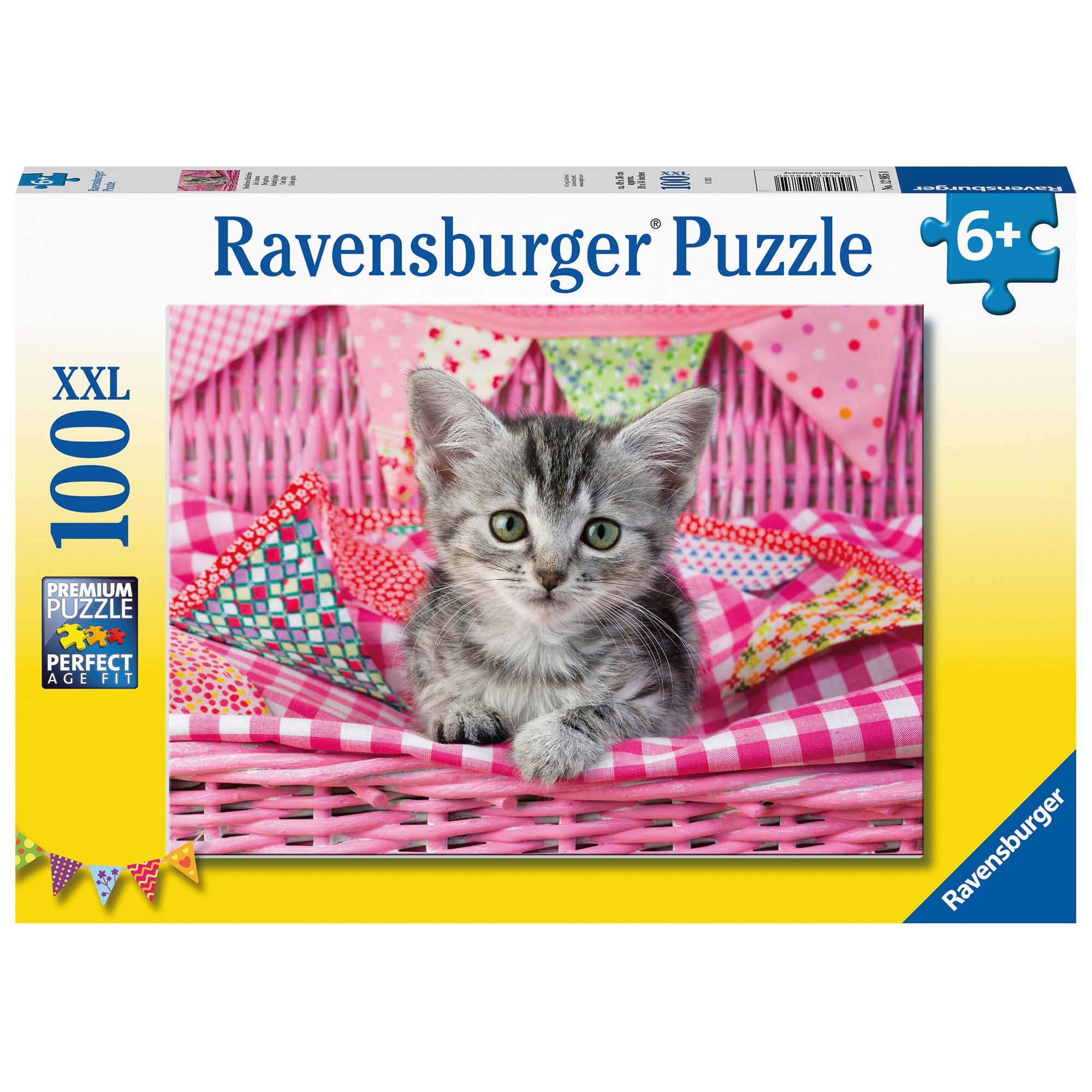 PUZZLE PISICUTA, 100 PIESE - RAVENSBURGER (RVSPC12985) - Libelula Vesela - Jucarii