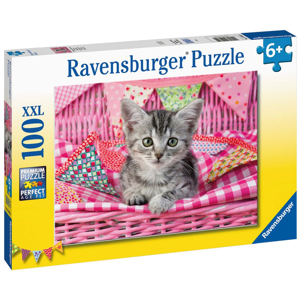 PUZZLE PISICUTA, 100 PIESE - RAVENSBURGER (RVSPC12985) - Libelula Vesela - Jucarii