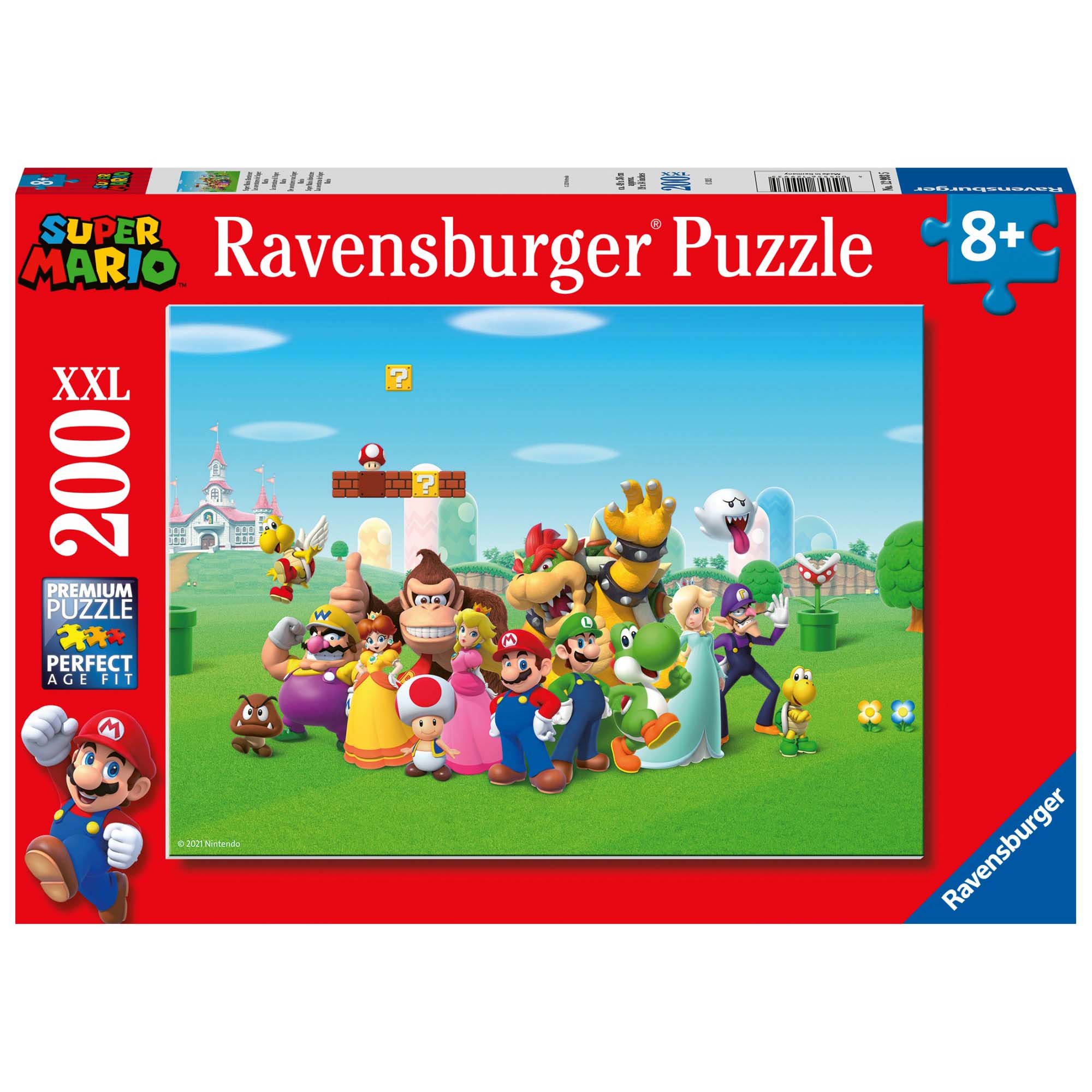 PUZZLE SUPER MARIO, 200 PIESE - RAVENSBURGER (RVSPC12993) - Libelula Vesela - Jucarii
