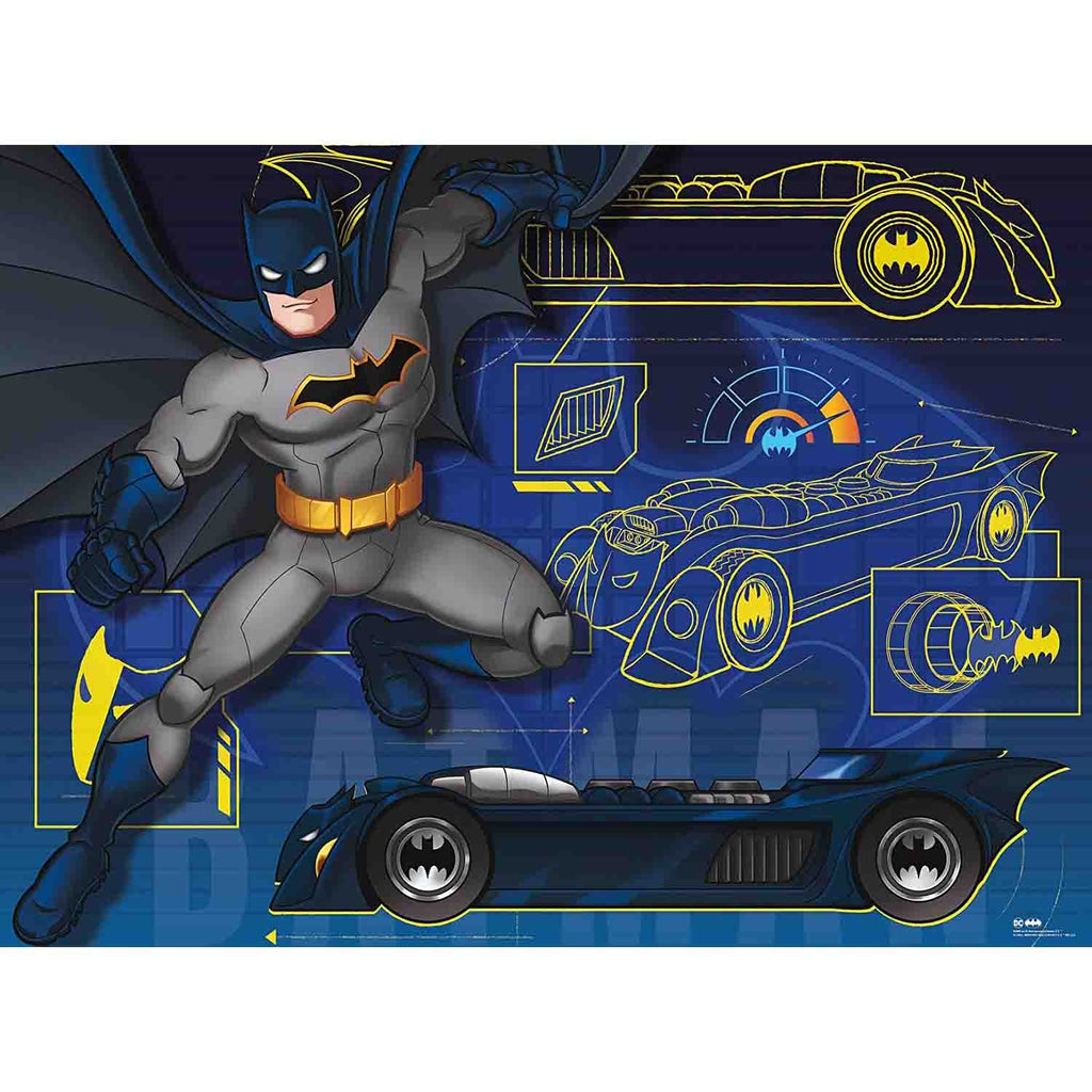PUZZLE BATMAN CU MASINA, 100 PIESE - RAVENSBURGER (RVSPC13262) - Libelula Vesela - Jucarii