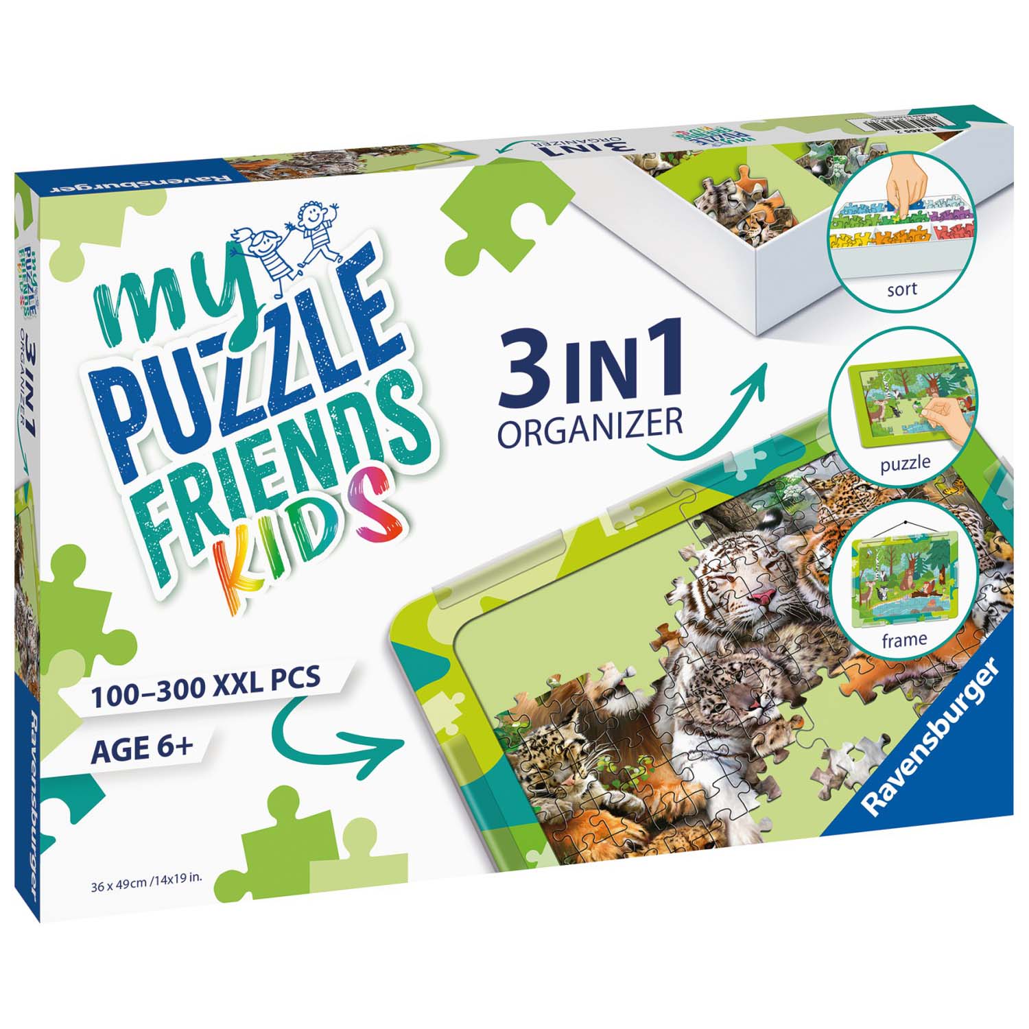 ORGANIZATOR VERDE 3 IN 1 PENTRU PUZZLE - RAVENSBURGER (RVSPC13265) - Libelula Vesela - Jucarii