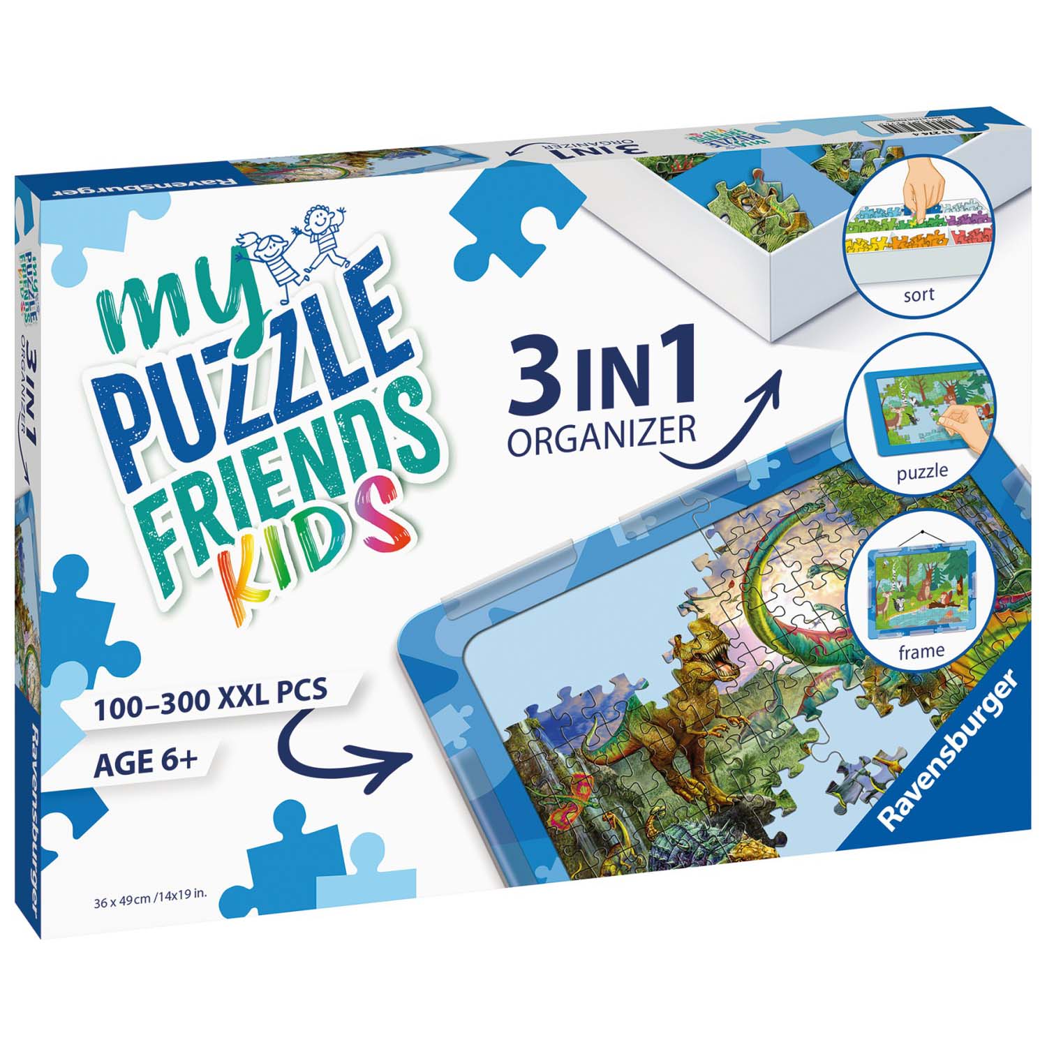 ORGANIZATOR ALBASTRU 3 IN 1 PENTRU PUZZLE - RAVENSBURGER (RVSPC13274) - Libelula Vesela - Jucarii