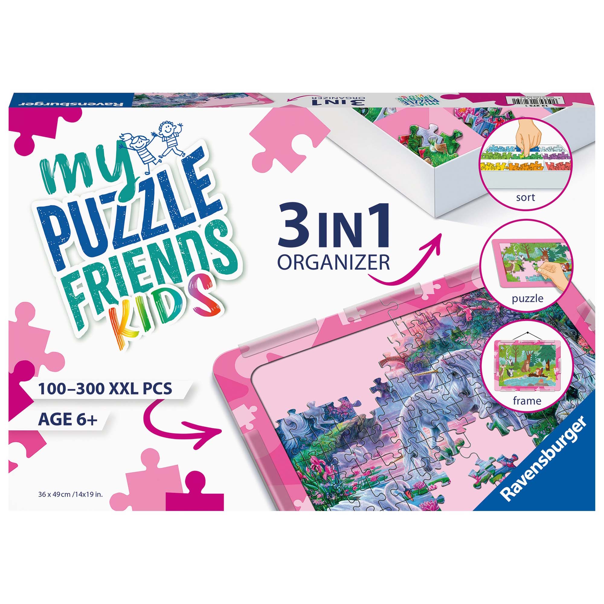 ORGANIZATOR ROZ 3 IN 1 PENTRU PUZZLE - RAVENSBURGER (RVSPC13275) - Libelula Vesela - Jucarii