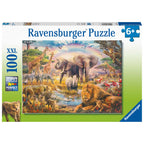 PUZZLE ANIMALE IN SALBATICIE, 100 PIESE - RAVENSBURGER (RVSPC13284) - Libelula Vesela - Jucarii
