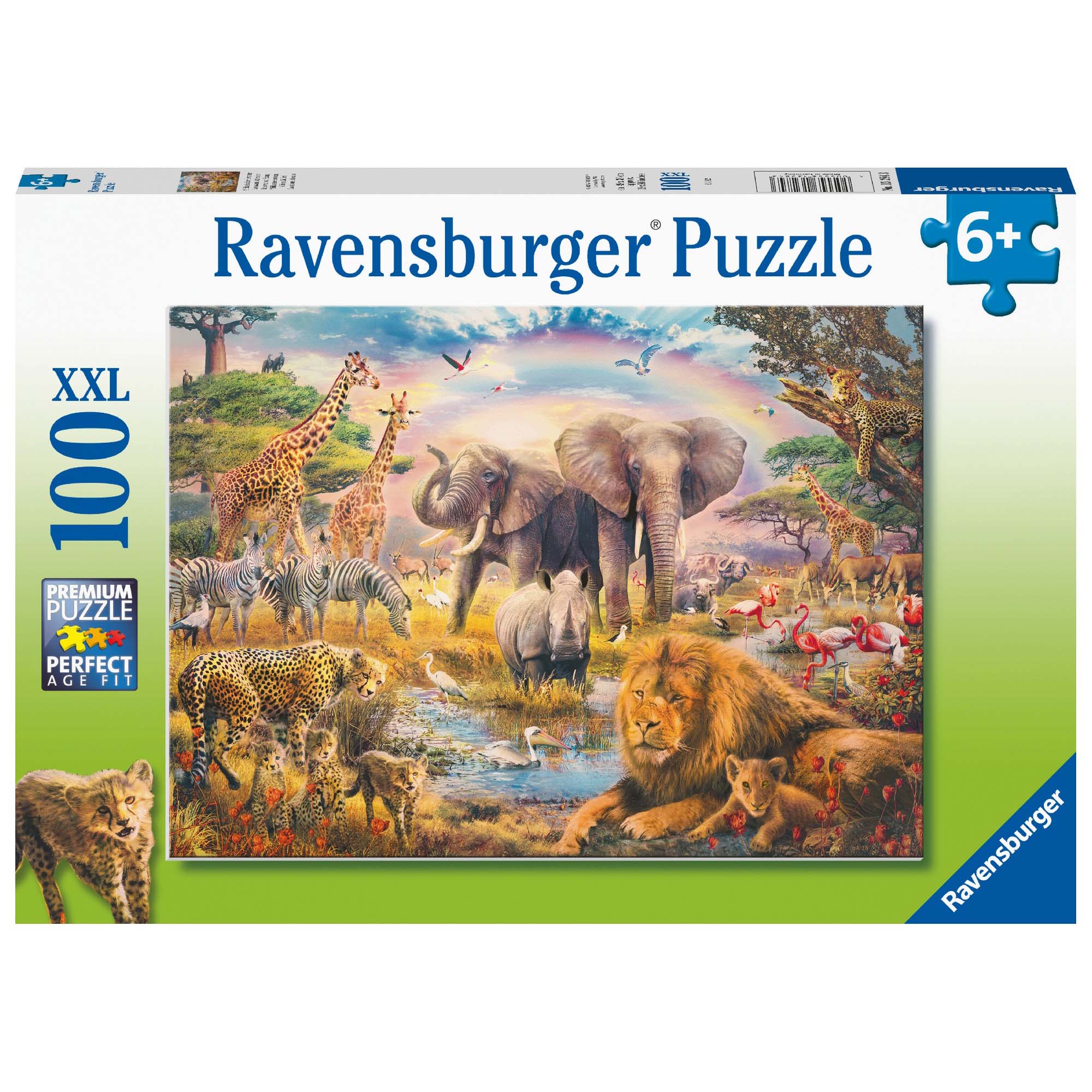 PUZZLE ANIMALE IN SALBATICIE, 100 PIESE - RAVENSBURGER (RVSPC13284) - Libelula Vesela - Jucarii