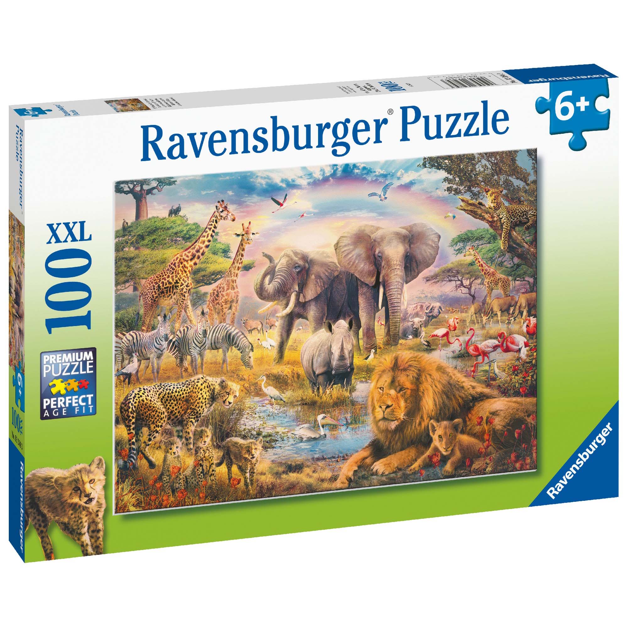 PUZZLE ANIMALE IN SALBATICIE, 100 PIESE - RAVENSBURGER (RVSPC13284) - Libelula Vesela - Jucarii