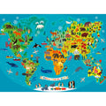 PUZZLE HARTA LUMII CU ANIMALE, 150 PIESE - RAVENSBURGER (RVSPC13287) - Libelula Vesela - Jucarii