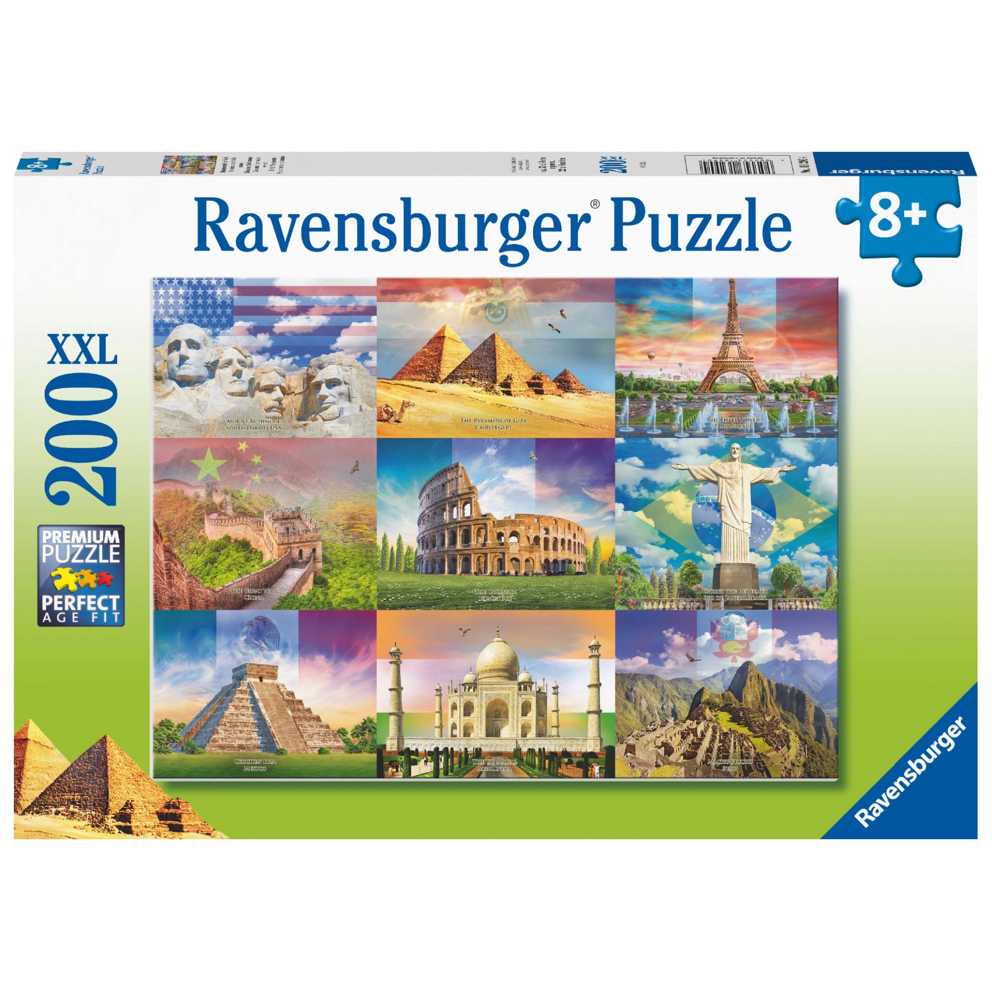 PUZZLE MONUMENTE, 200 PIESE - RAVENSBURGER (RVSPC13290) - Libelula Vesela - Jucarii