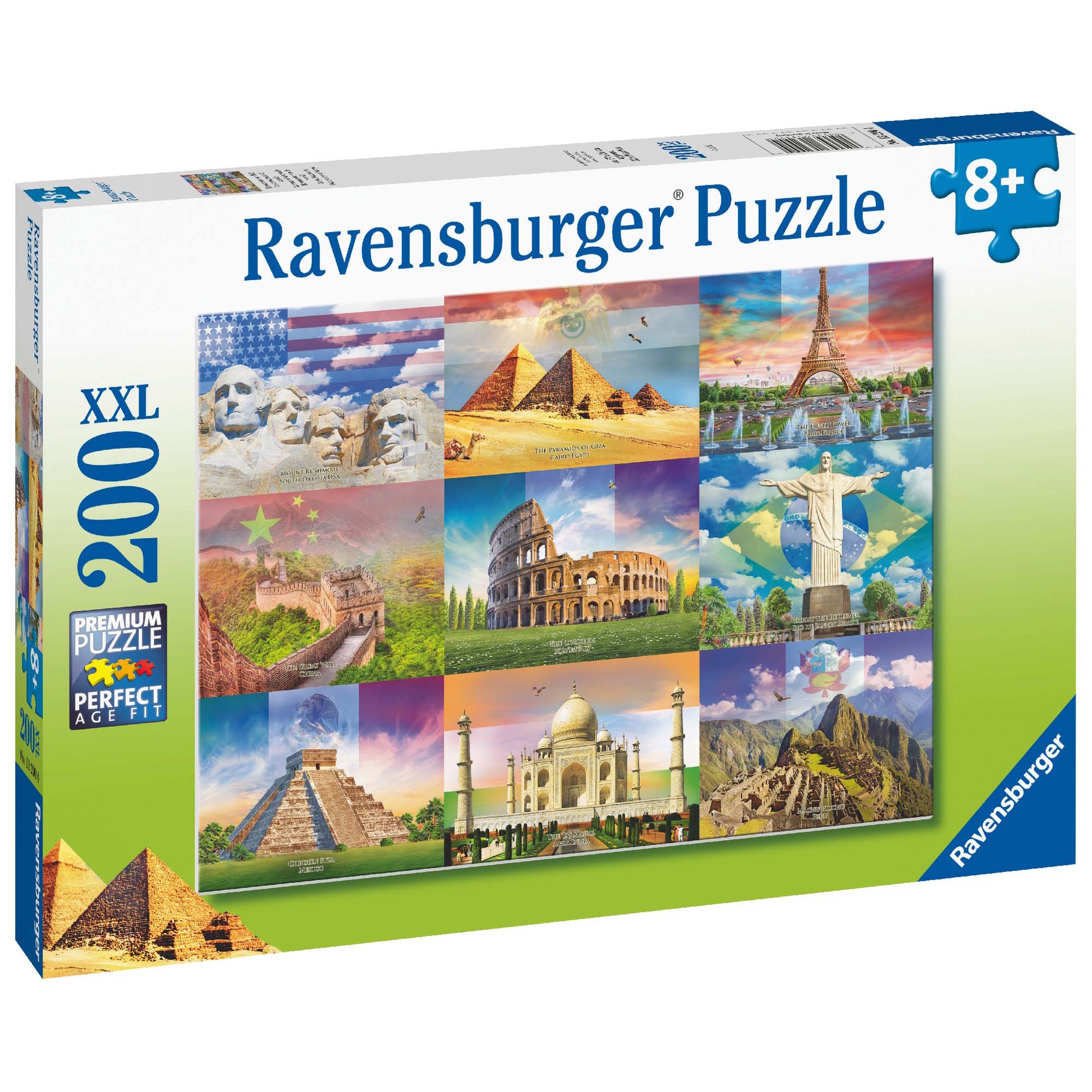PUZZLE MONUMENTE, 200 PIESE - RAVENSBURGER (RVSPC13290) - Libelula Vesela - Jucarii