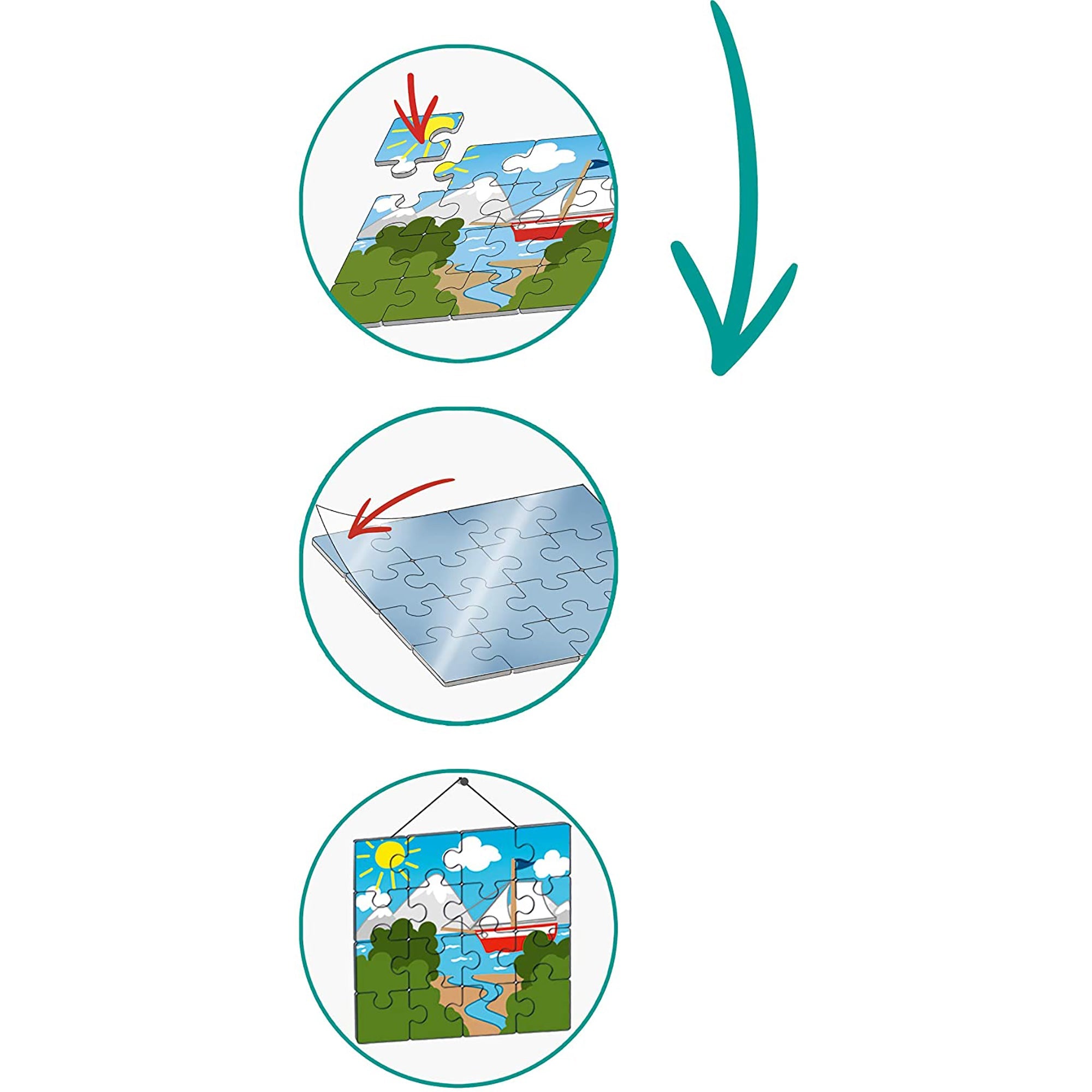 FOLII CU LIPICI PENTRU PUZZLE - RAVENSBURGER (RVSPA13301) - Libelula Vesela - Jucarii
