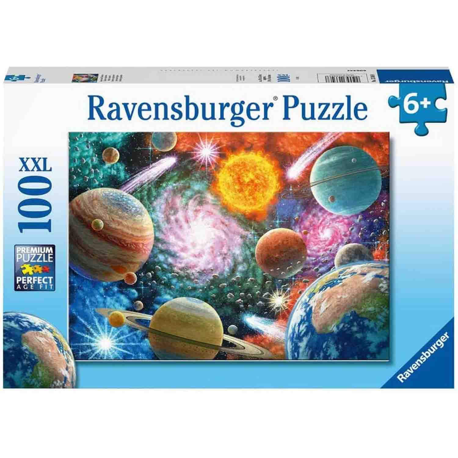 PUZZLE PLANETELE SISTEMULUI SOLAR, 100 PIESE - RAVENSBURGER (RVSPC13346) - Libelula Vesela - Jucarii