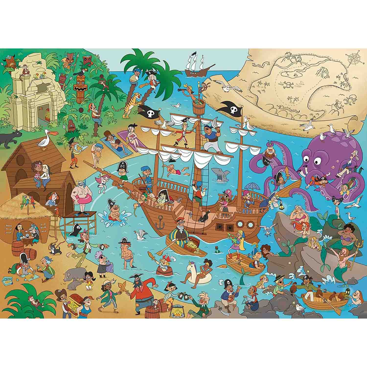 PUZZLE INSULA PIRATILOR, 150 PIESE - RAVENSBURGER (RVSPC13349) - Libelula Vesela - Jucarii