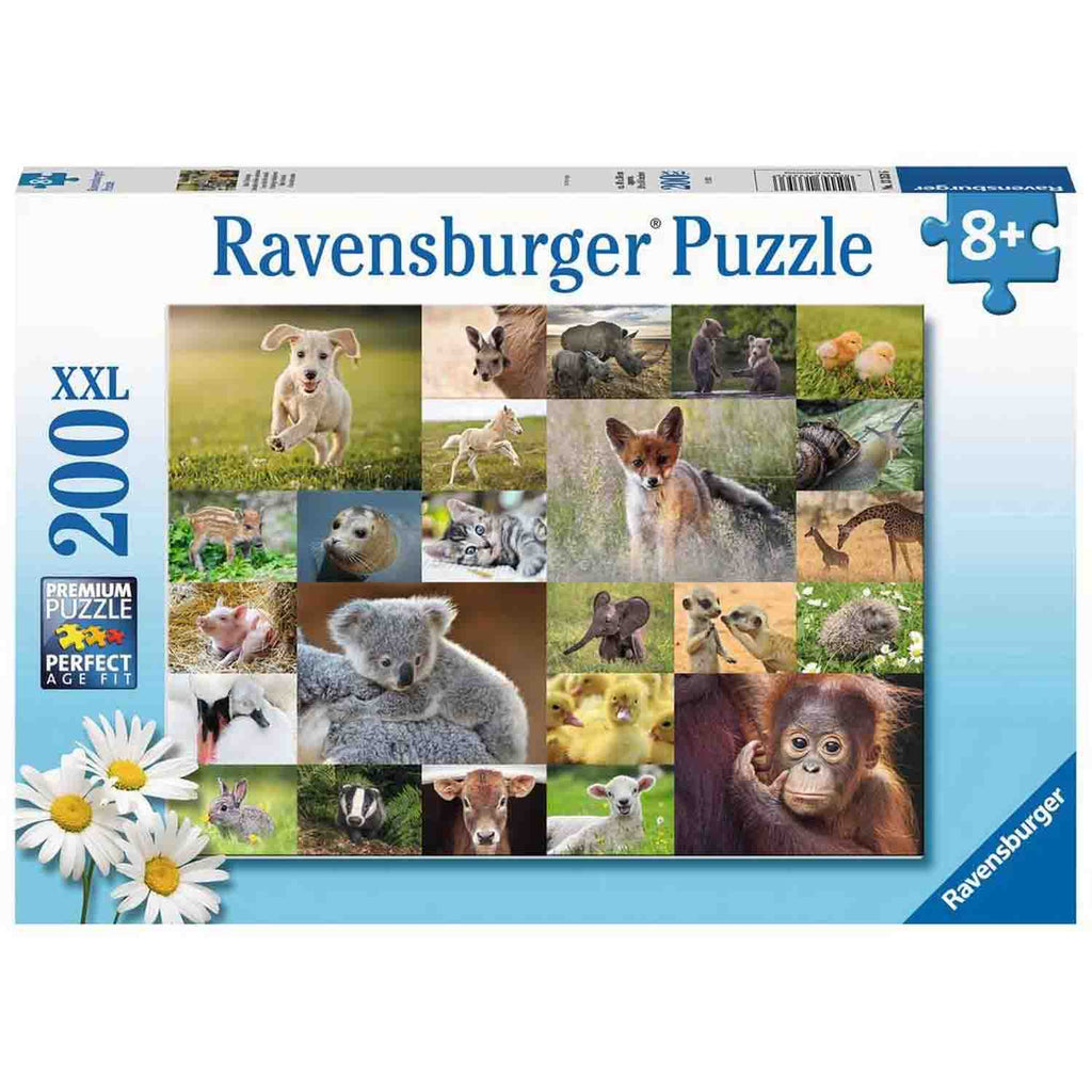 PUZZLE PUI DE ANIMALE, 200 PIESE - RAVENSBURGER (RVSPC13353) - Libelula Vesela - Jucarii